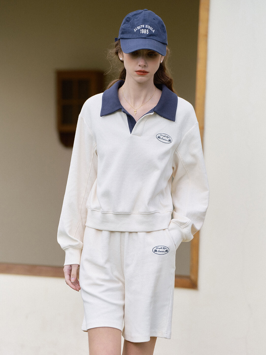 【Final sale】Demi Retro Apricot Sports Shorts