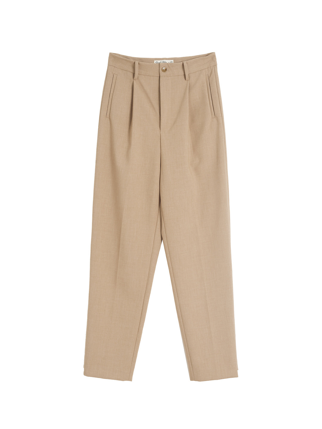 Simpleretro Nora Straight Suit Pants - Light Khaki-detail1