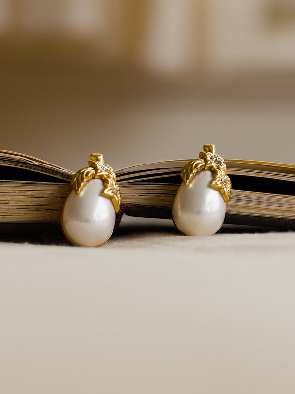 Fruit Shaped Glaze Pearl Earrings