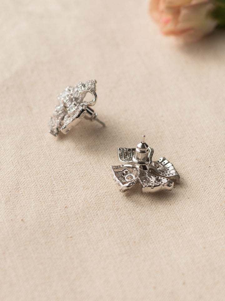 Bowknot Moissanite Earrings/Simple Retro/10014