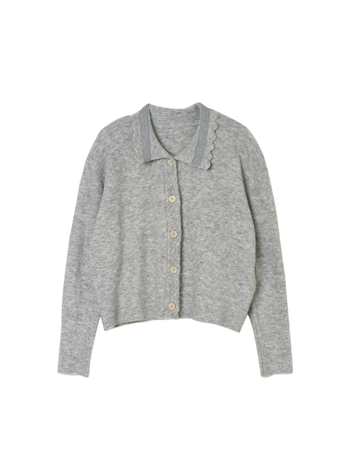 Tinsley Grey Short Knit Cardigan/SIMPLERETRO