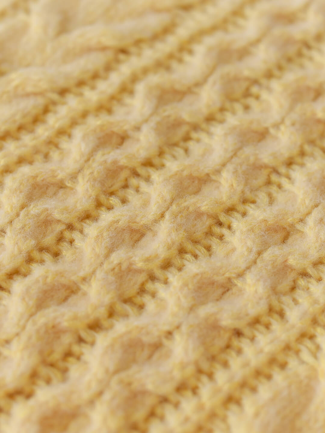 【Holiday Sale】Raina Cable Yellow Irish Knit Wool Sweater
