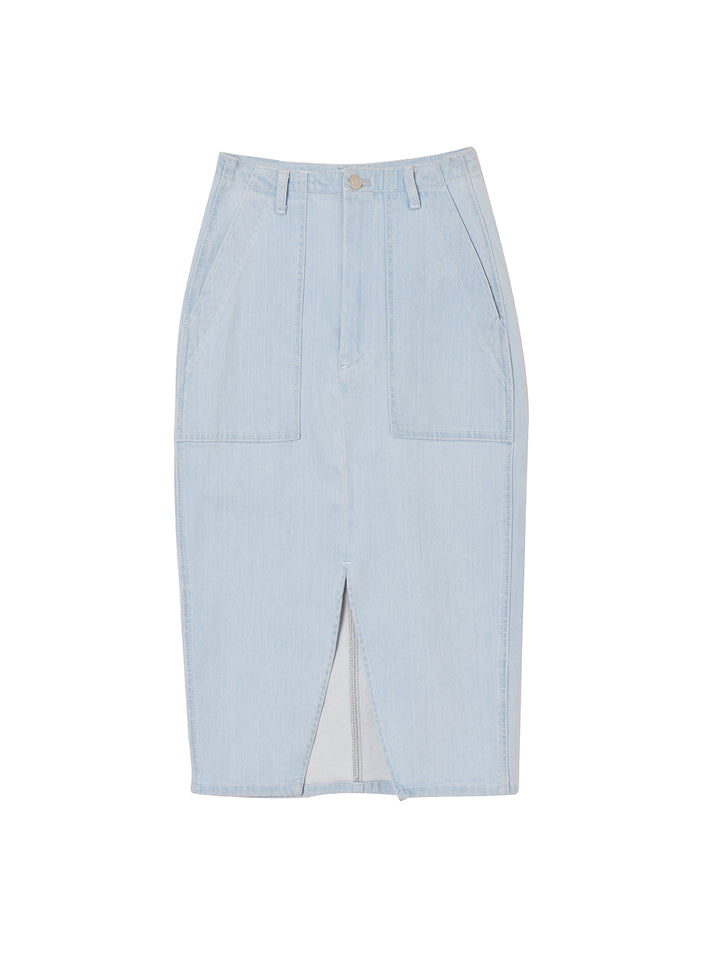 Joe High-waisted Blue Denim Skirt/SIMPLERETRO