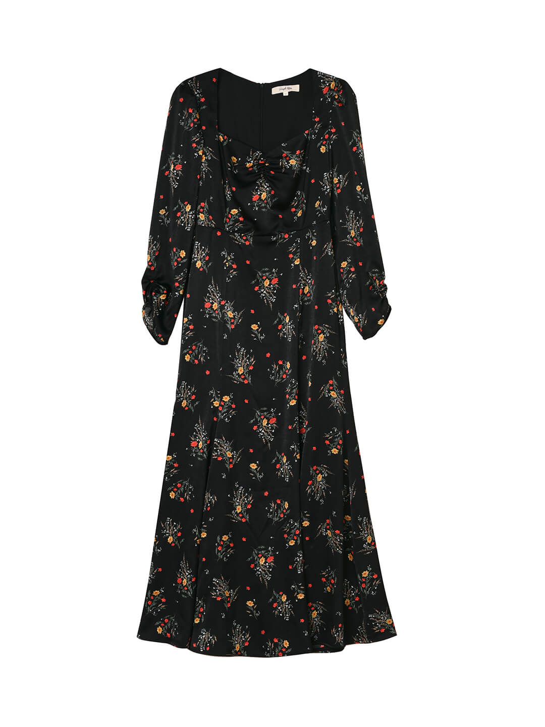 Ensley Floral Printed Black Dress