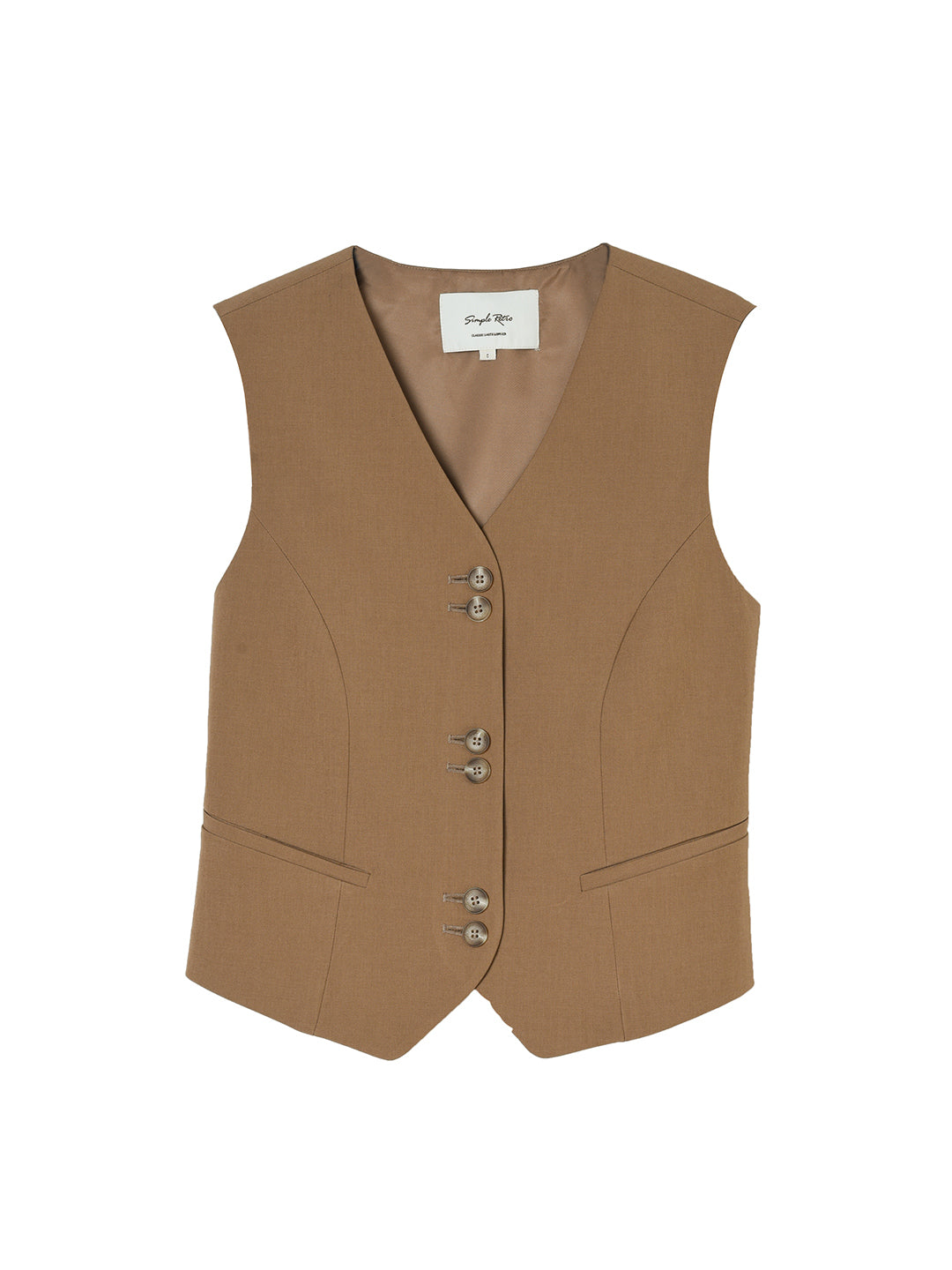 Yvonne Vintage Style Sleeveless Fitted Vest