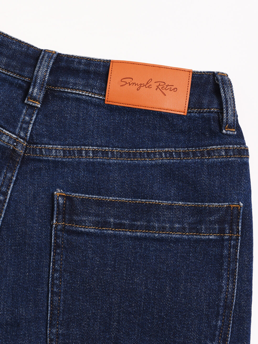 Felicia Straight Denim Blue Jeans/SIMPLERETRO