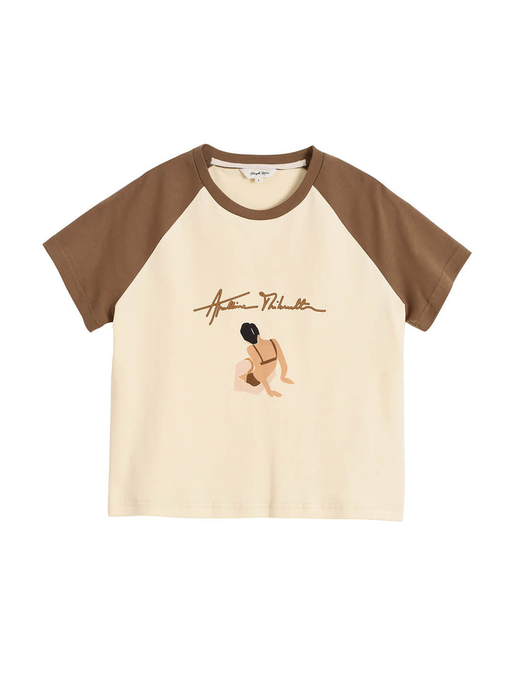 Apolline Women Power Inspired Graphic T-Shirt/Simple Retro/55166