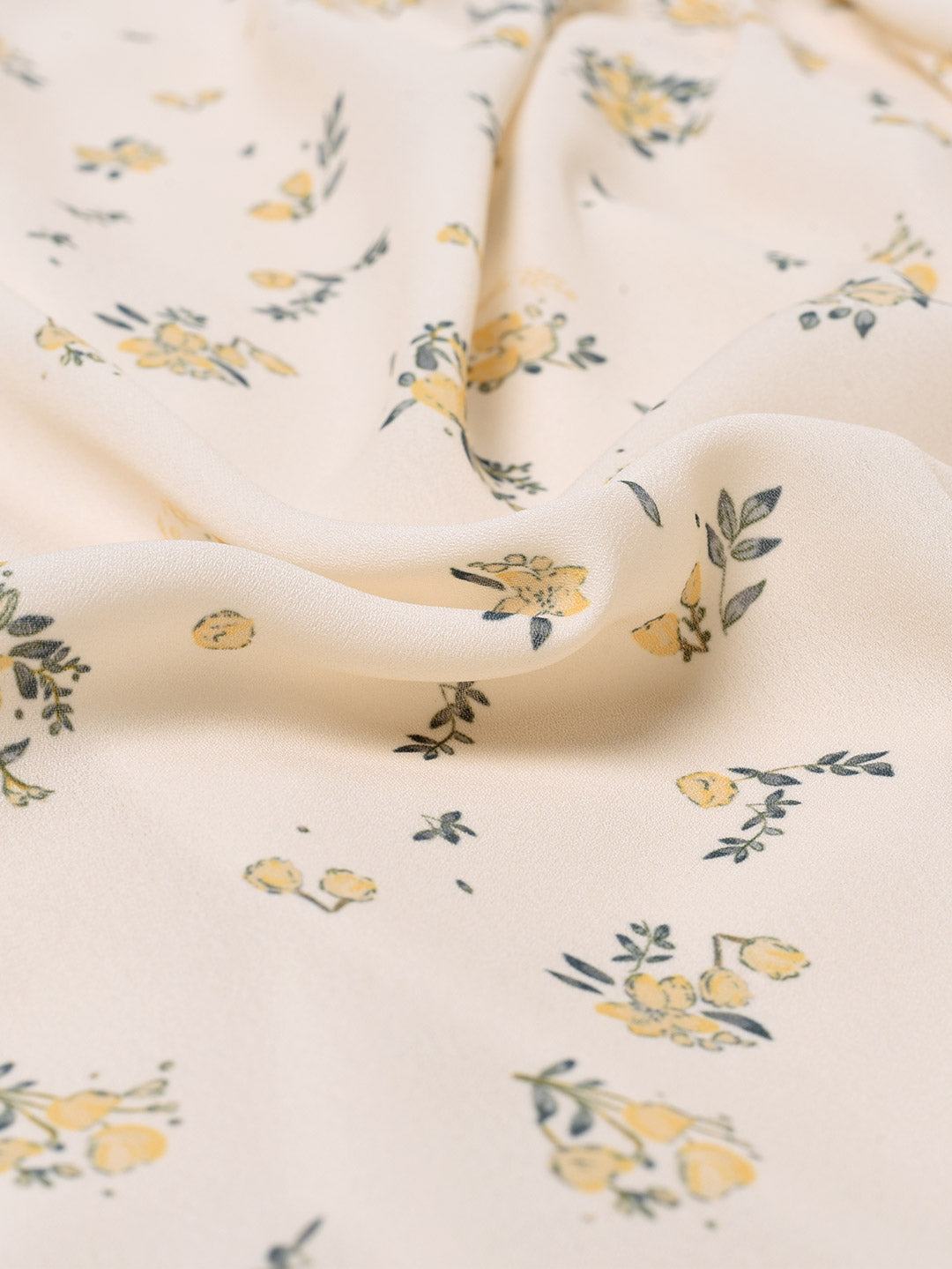 Magnolia Printed Floral Green Midi Dress/Simple Retro/11322