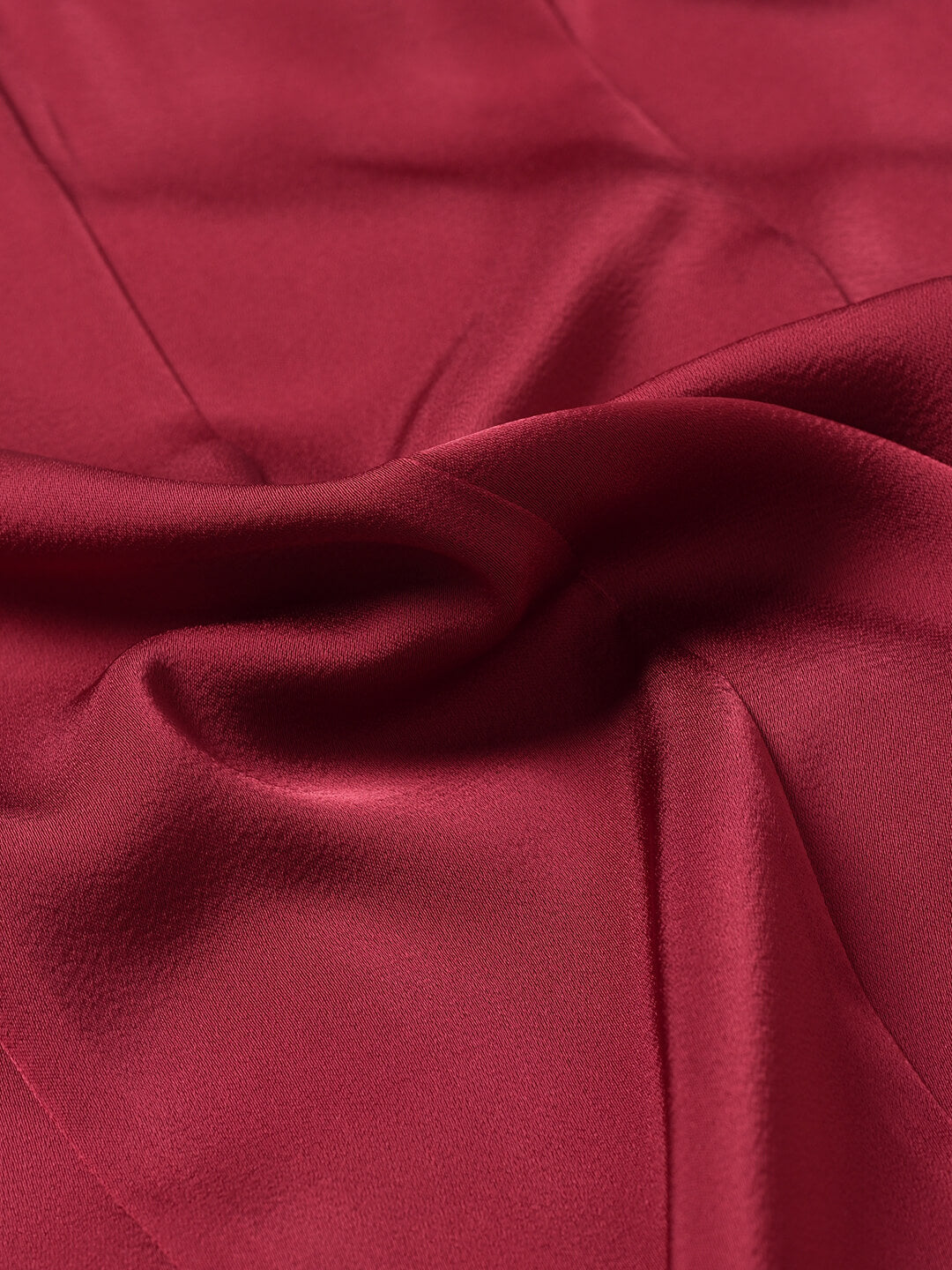 Jennifer Ruffled V-neck Red Slip Dress/Simple Retro/11335